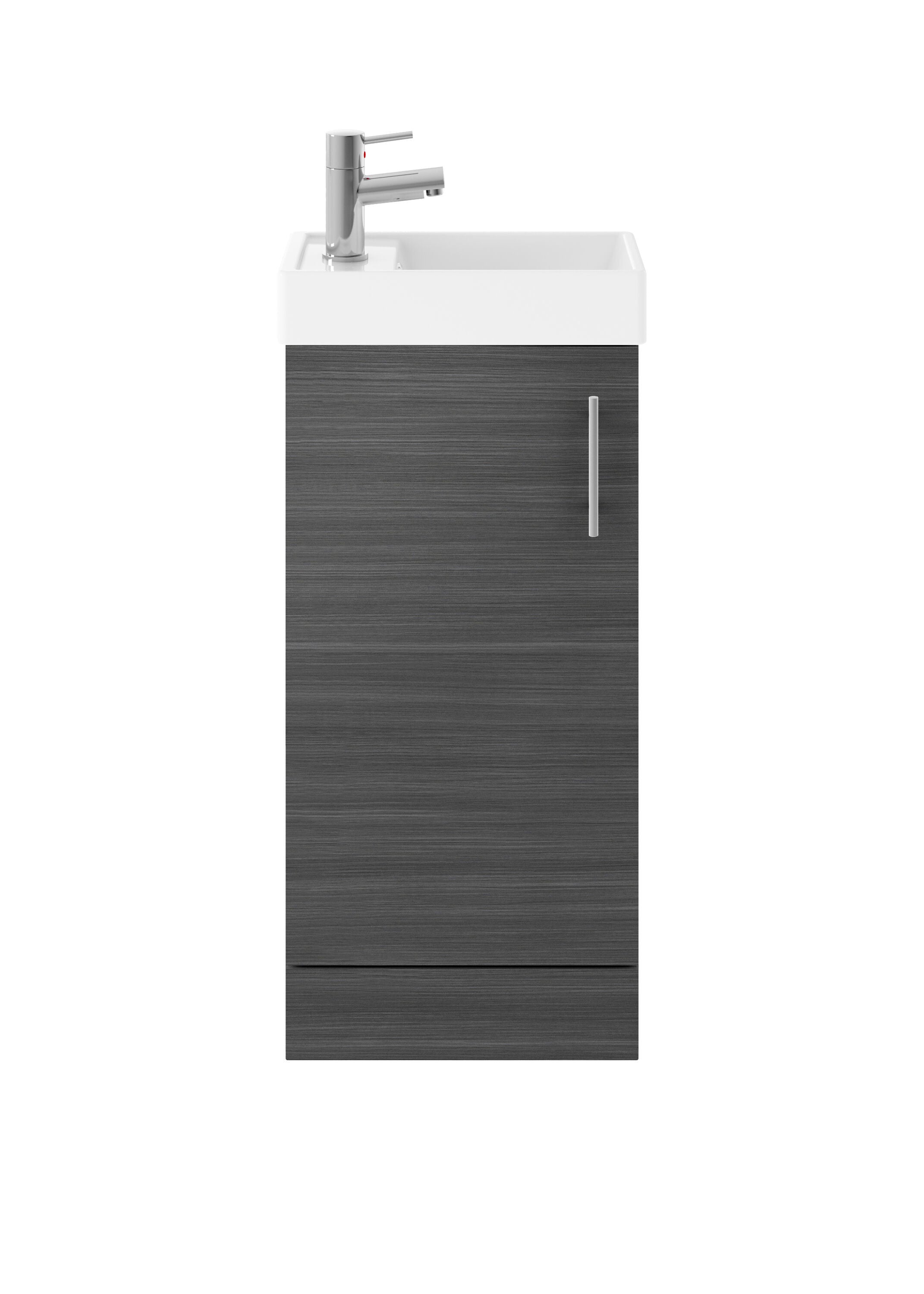 Vault Floor Standing Single Door Compact Vanity Unit with Ceramic Basin ...
