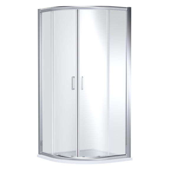 1000mm x 1000mm Quadrant - Chrome