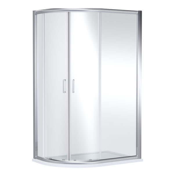 1200mm x 800mm Offset Quadrant - Chrome