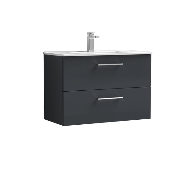 800mm Wall Hung 2 Drawer Vanity & Basin 2