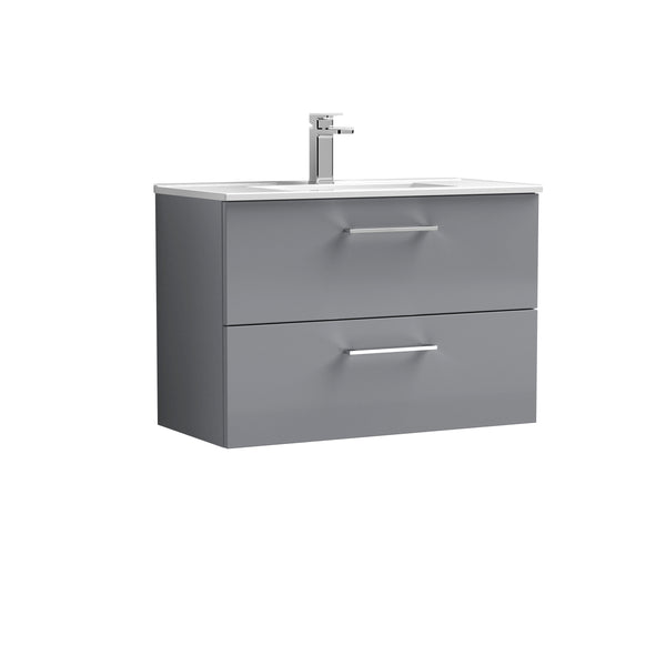 800mm Wall Hung 2 Drawer Vanity & Basin 2