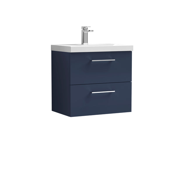 600mm Wall Hung 2-Drawer Vanity & Basin 1