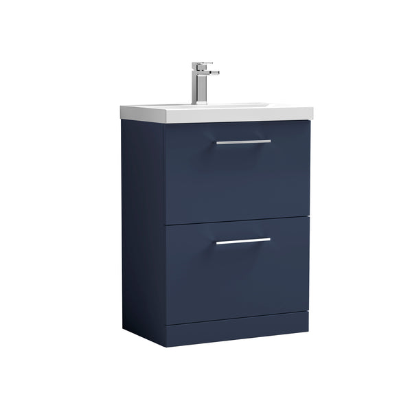 600mm Floor Standing 2-Drawer Vanity & Basin 3