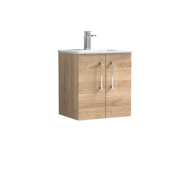 500mm Wall Hung 2-Door Vanity & Basin 2