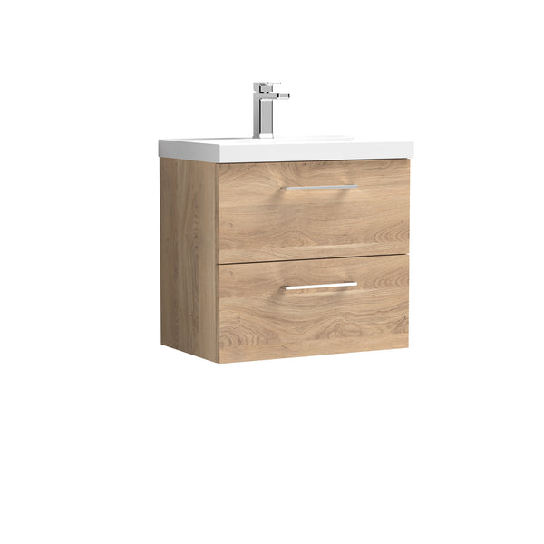 600mm Wall Hung 2-Drawer Vanity & Basin 1