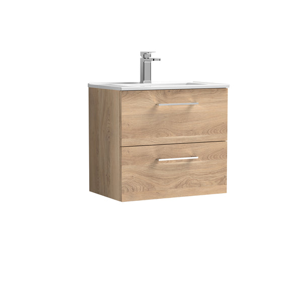 600mm Wall Hung 2-Drawer Vanity & Basin 2