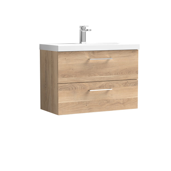 800mm Wall Hung 2-Drawer Vanity & Basin 3