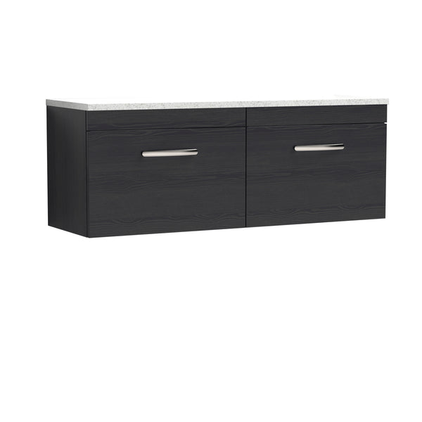 1200mm Wall Hung 2-Drawer Unit & Laminate Worktop