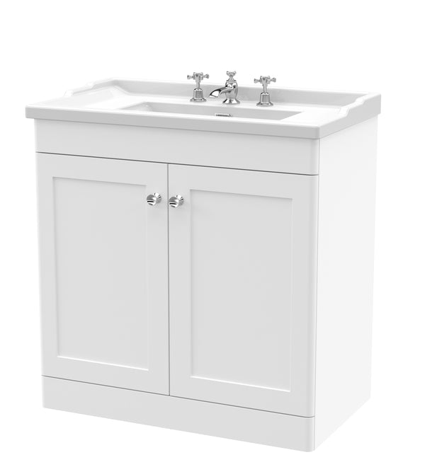 800mm Floor Standing 2 Door Vanity & Basin 3TH