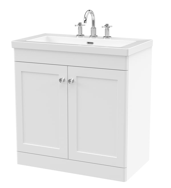 800mm Floor Standing 2-Door Vanity with Basin - 3 Tap Hole