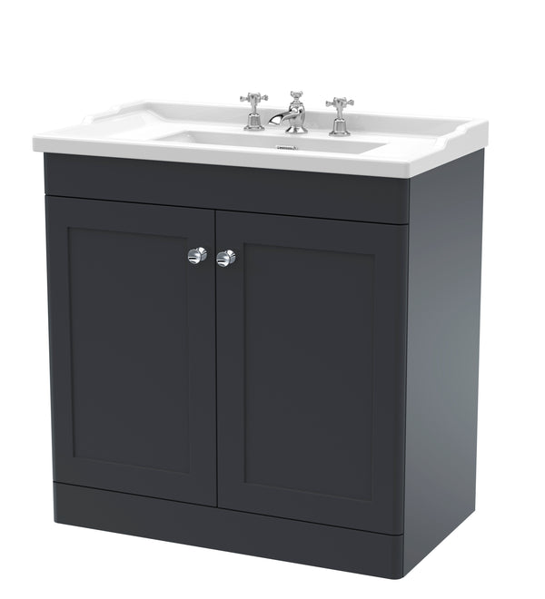 800mm Floor Standing 2 Door Vanity & Basin 3TH