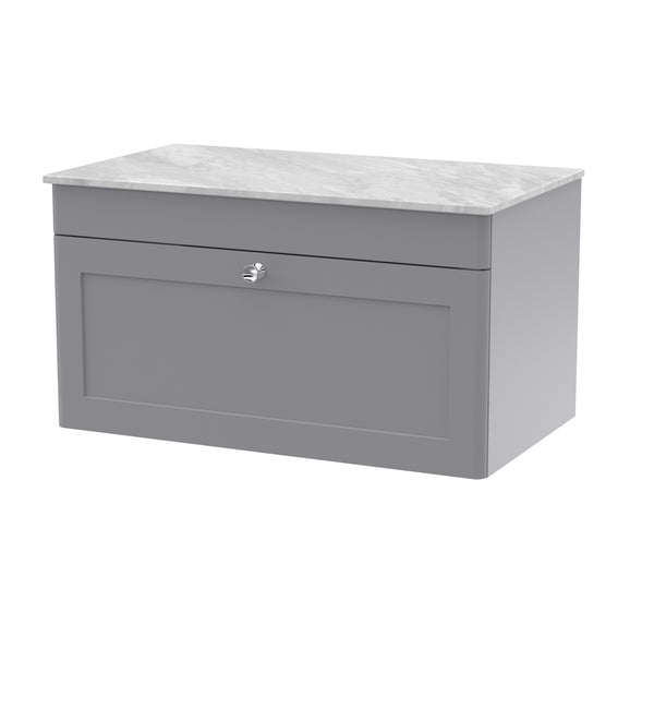 800mm Wall Hung 2-Door Vanity with Marble Top