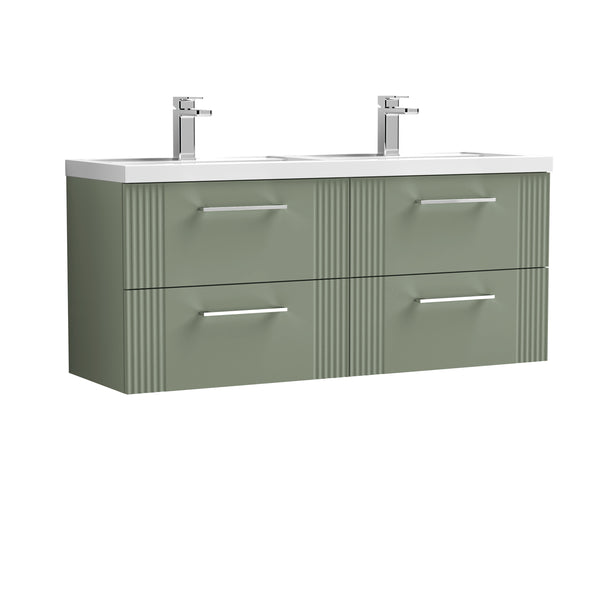 1200mm Wall Hung 4 Drawer Vanity & Double Basin