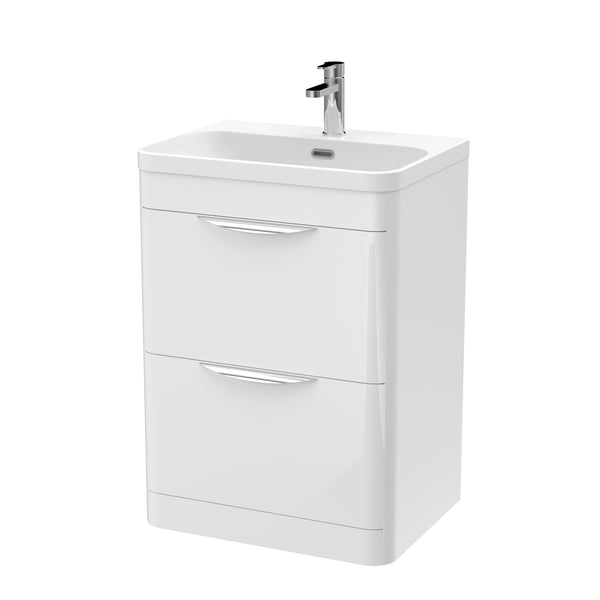 600mm Floor Standing Vanity & Thin Edge Ceramic Basin