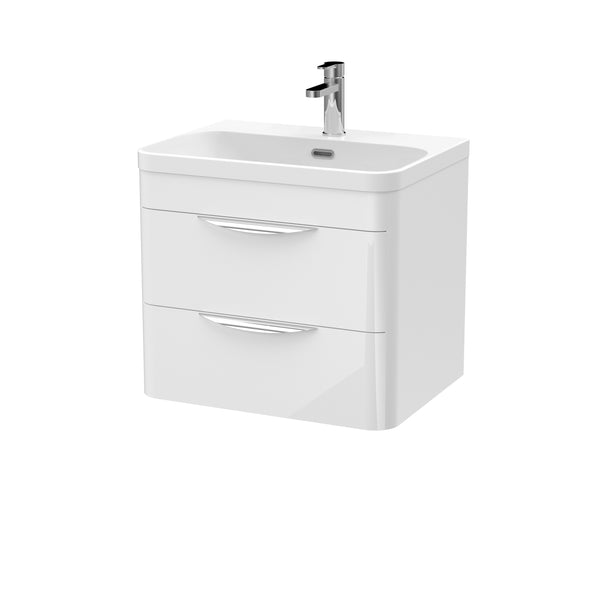 600mm Wall Hung Vanity & Thin Edge Ceramic Basin