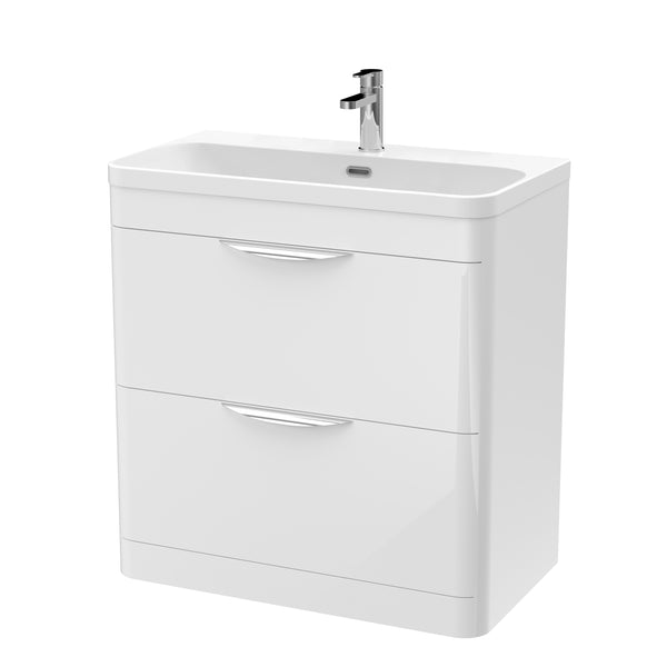 800mm Floor Standing Vanity & Thin Edge Ceramic Basin