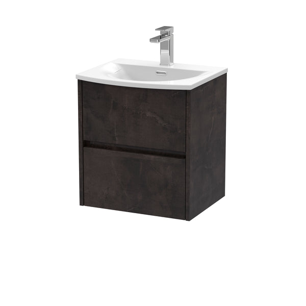 500mm Wall Hung 2 Drawer Unit & Basin 4
