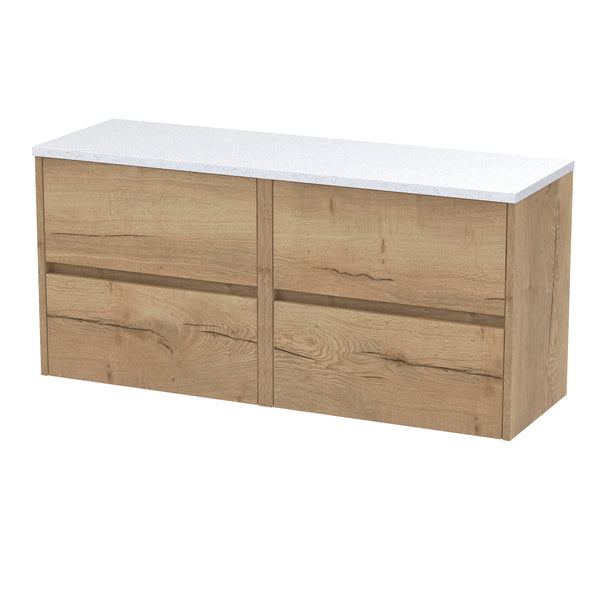 1200mm Wall Hung 4-Drawer Unit & Laminate Worktop