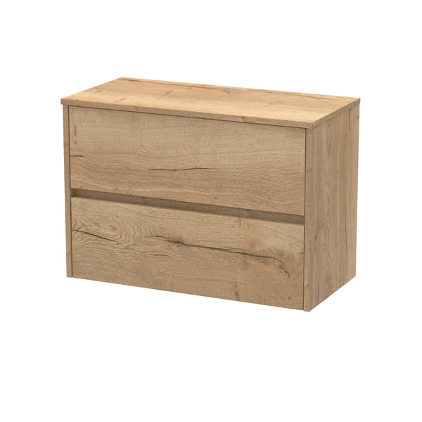 800mm Wall Hung 2 Drawer Unit & Worktop