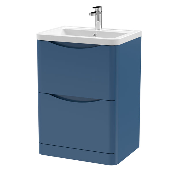600mm Floor Standing 2 Drawer Vanity & Ceramic Basin