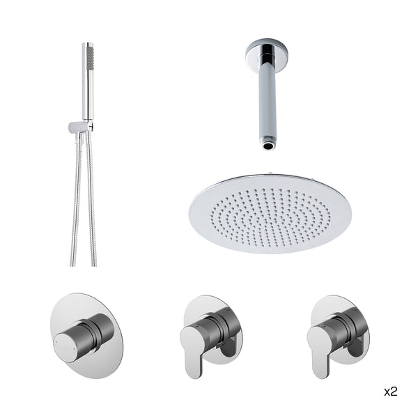 2 Outlet Arvan Double Shower Bundle