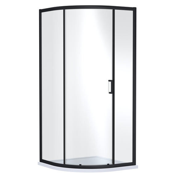 1900mm x 900mm Single Entry Quadrant - Matt Black