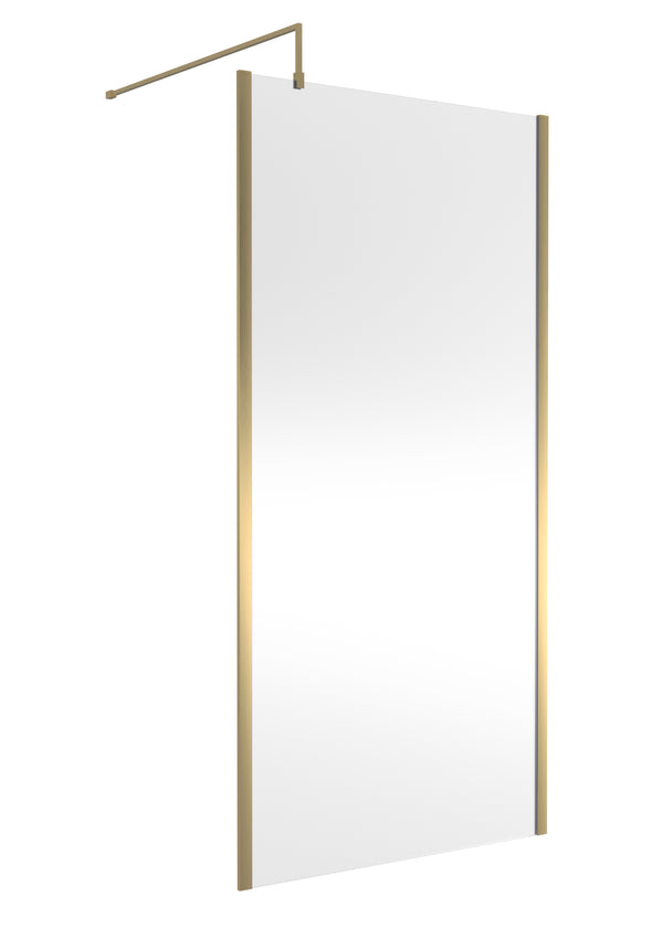 1000mm Outer Framed Wetroom Screen with Support Bar