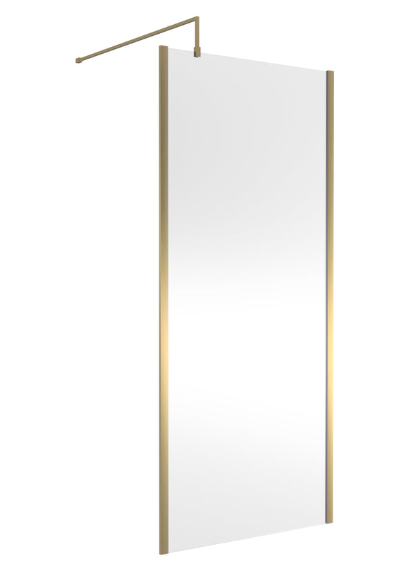 900mm Outer Framed Wetroom Screen with Support Bar