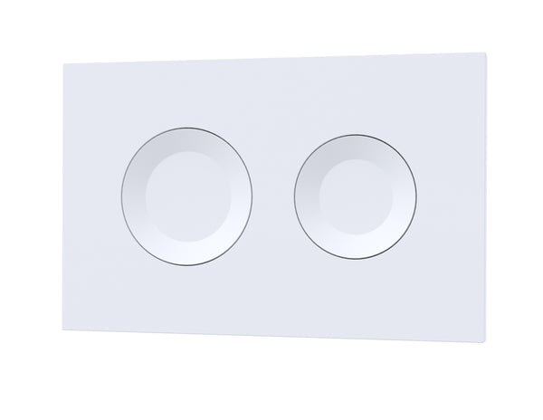 Round Dual Flush Push Button White